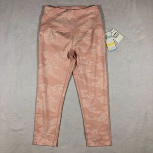 NEW Nordstrom Zella Womens Small High Waist Crop Legging Pink Rosecloud Dot Camo